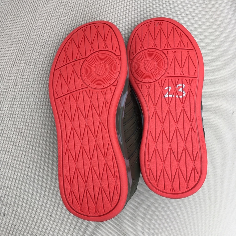 NWOB! K-SWISS Sneakers In Army Green and Red Soles - Picture 7 of 8